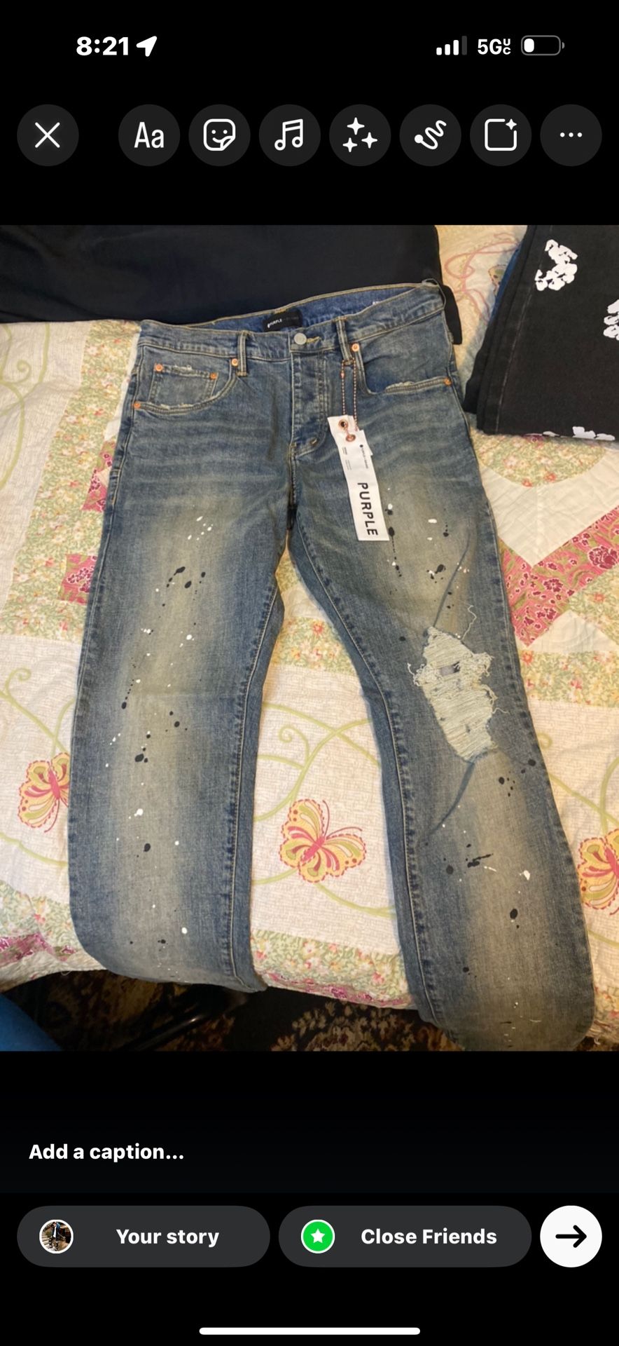 Purple jeans