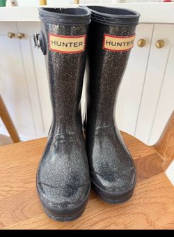 Size 13 girl glitter Hunter rain boots