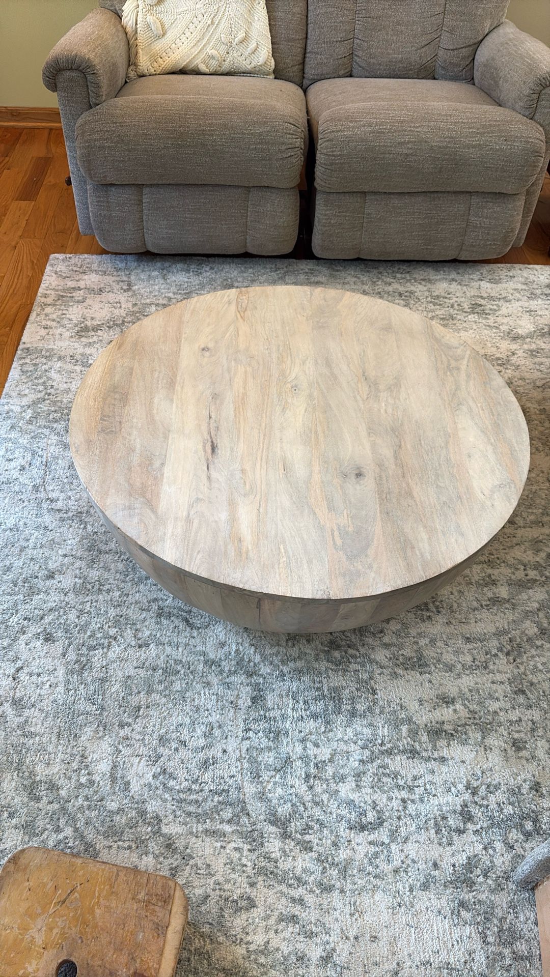 Gray Pottery Barn Coffee Table
