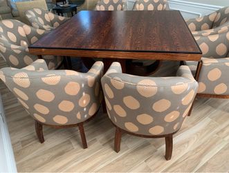 Revival Dining Table 8 Chairs Wood