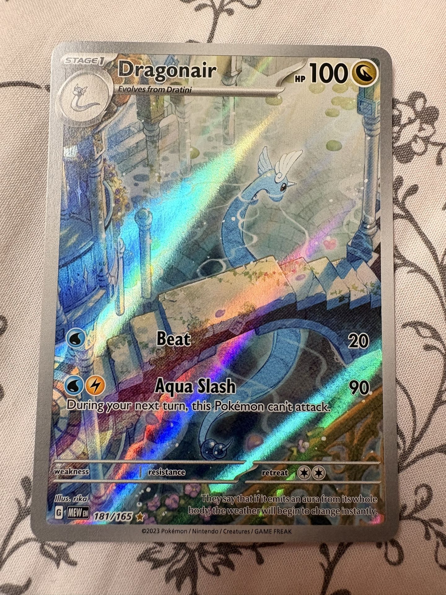 Dragonair 181/165 Sv: Scarlet & Violet 151 Holo Illustration Rare Pokemon Card