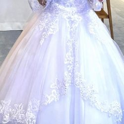Vestido Blanco Para Primera  Comunión  Size 6 