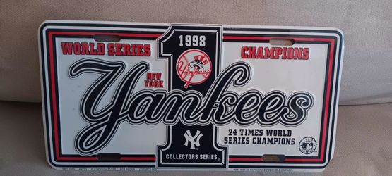1998 New York Yankees World Series Champions Booster License Plate