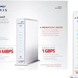 SURFBOARD 24 X 8 DOCSIS 3.0 VOICE CABLE MODEM WITH AC1750 DUAL-BAND WI-FI ROUTER FOR XFINITY