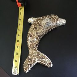 RARE~Mosaic Dolphin Art~Nautical Wall Decoration~Excellent Condition ~No Cracks or Discoloration