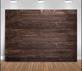 Rustic Wooden Background Brown Plank Wooden Backdrop Wedding Party Photography Decor 5x3 feet ~ New