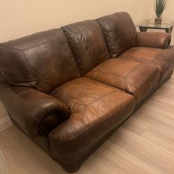 Brown Leather Couch