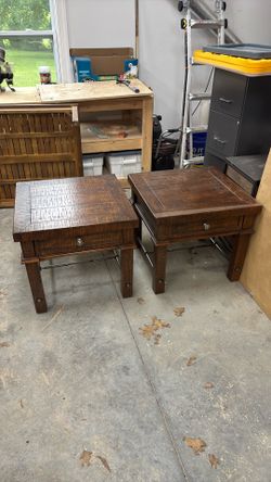 wooden end tables