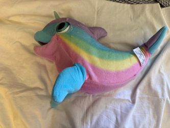 FurReal Wavy the Narwhal animatronic plush toy rainbow colored
