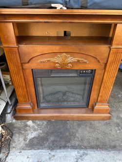 Electric Fireplace TV Stand Mantel