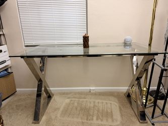 Tempered glass Office Desk  top