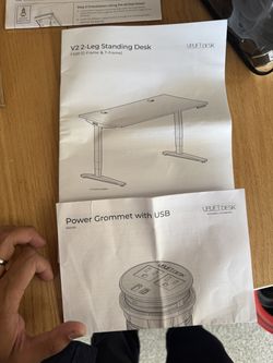 UPLIFT V2 Height-Adjustable Standing Desk — 60" x 24" Desktop + Power Grommet