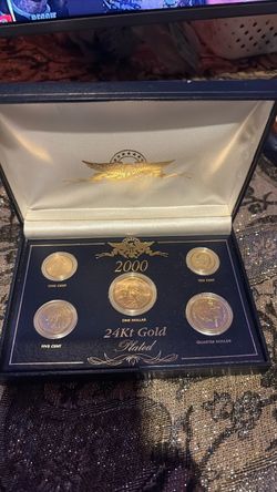 2000 24Kt Gold Plated US Coin Set