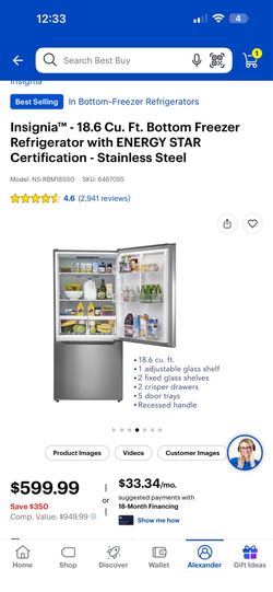 Insignia refrigerator