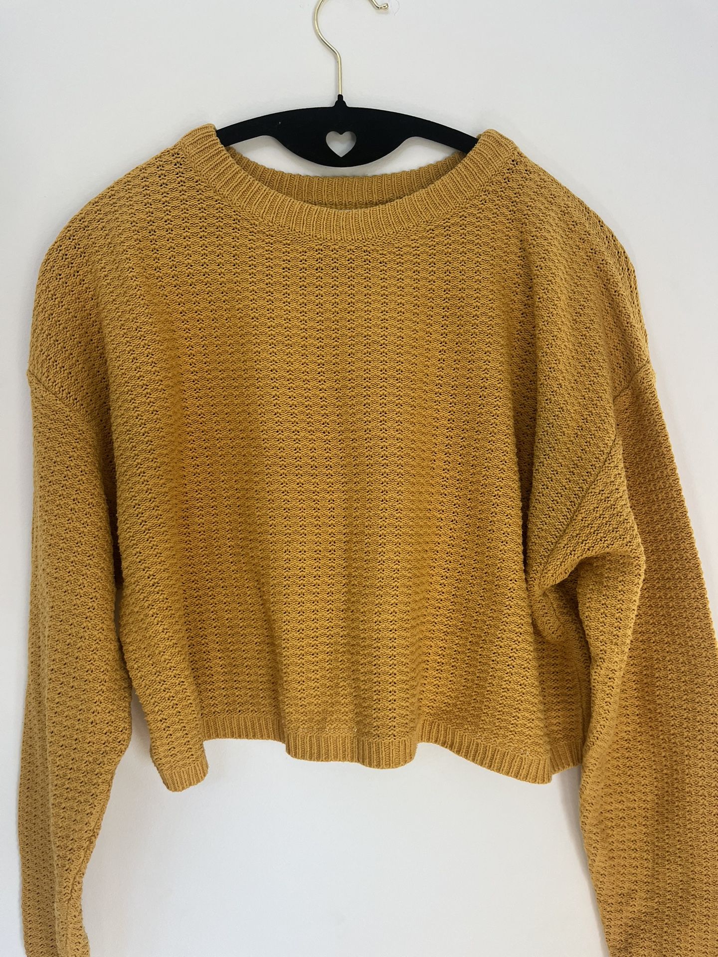 Yellow Cropped Sweater