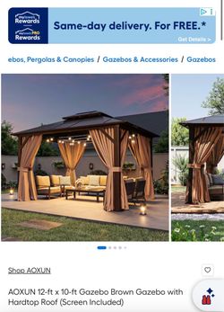 NEVER BEEN OPEN GAZEBO