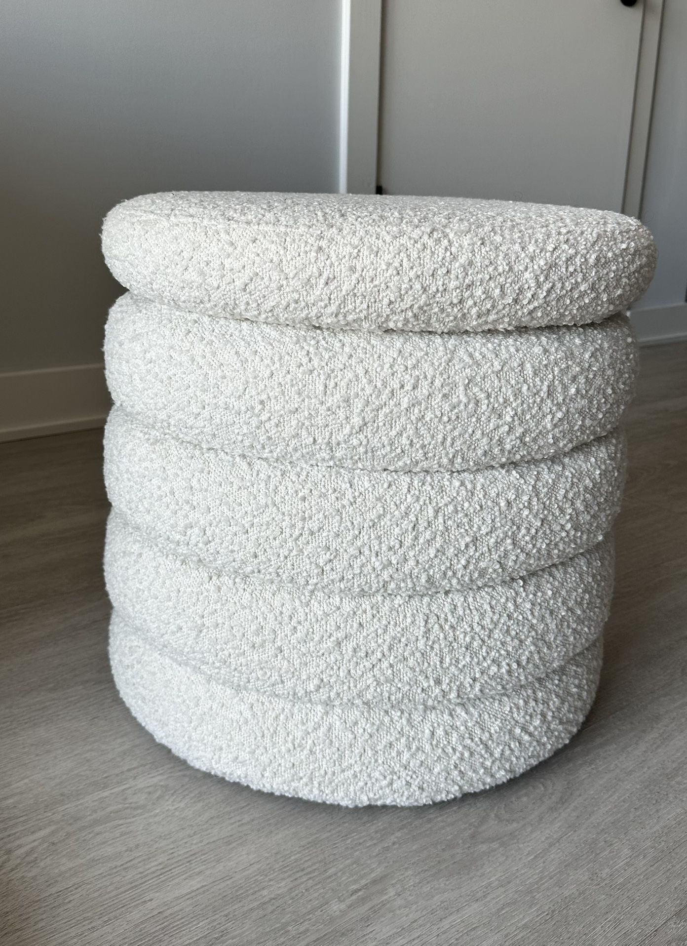 Boucle Storage Ottoman