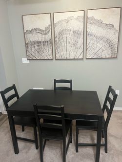 IKEA ‘JOKKMOKK’ Black Kitchen table and 4 chairs