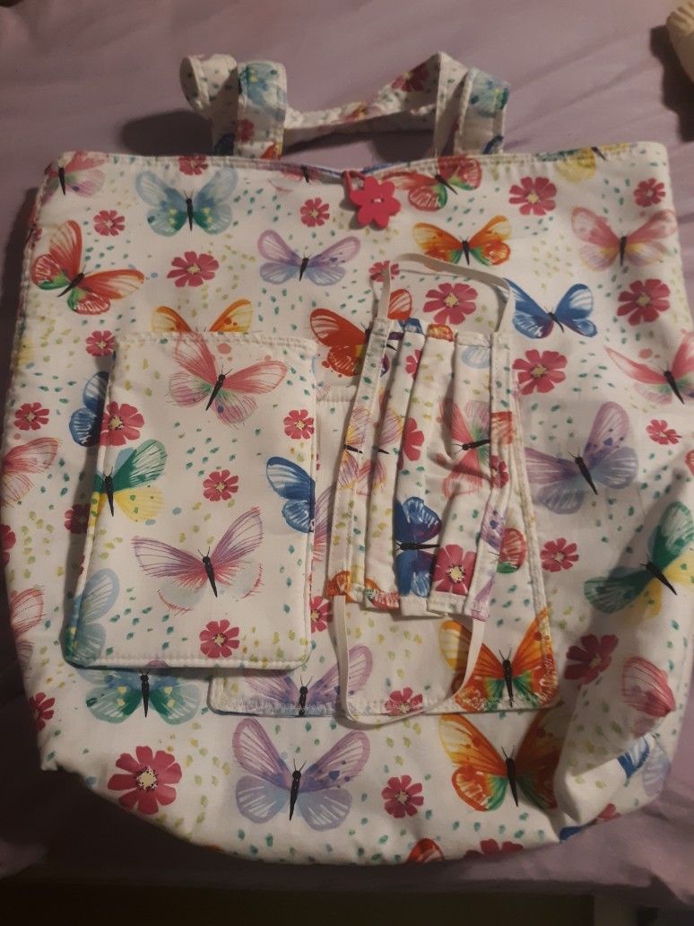 Tote Bag With Phone Holder 