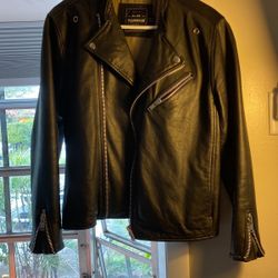 Topman Black Leather Jacket