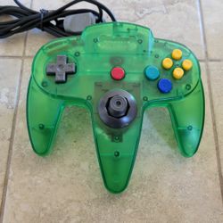 N64 Controller - Transparent Green - Nintendo 64 Joystick 