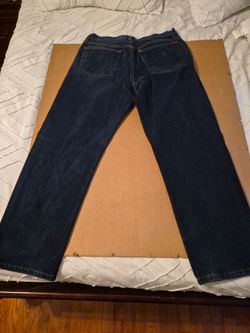 Dark Wash Straight Leg Denim Jeans