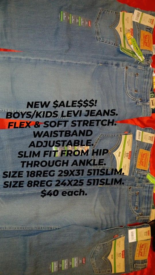  LEVI JEANS KIDS BRAND NEW 