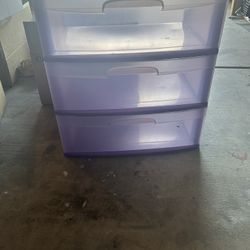 3 Drawer Cart - Purple 