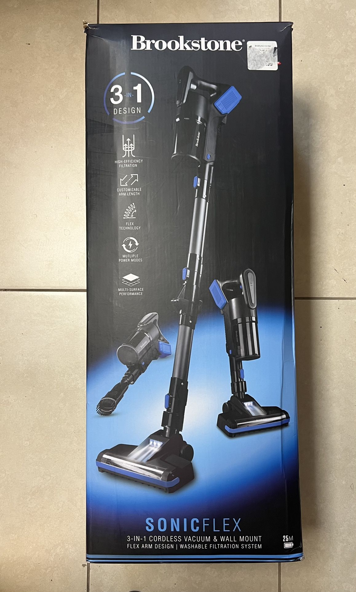 Brookstone Sonic Elite Cordless Vacuum 3 In 1 Design