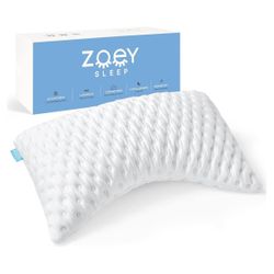 Zoey Sleep Side Sleep Pillow for Neck and Shoulder Pain Relief 