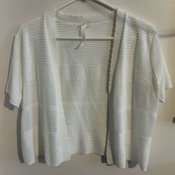 NY Collection ladies Large Short Sleeve cover up Cardigan