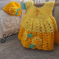 Vestido De Niña De Crochet