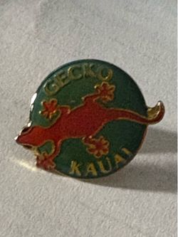 Vintage Gecko Kauai lapel pin