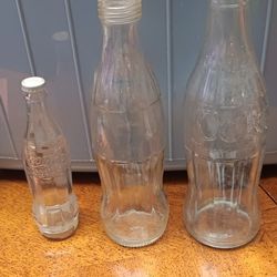 Vintage Coke Bottles - Set Of 3