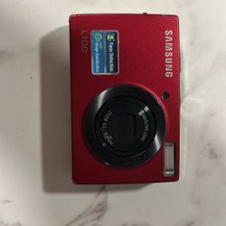 Samsung L100 Red Digital Camera 8.2MP Face Detection 3x Zoom 