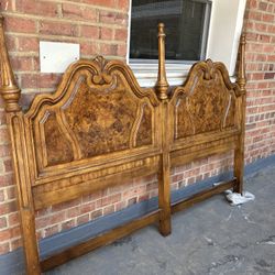 King Headboard. Vintage Solid Wood 