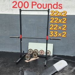 $160 ‼️Weight Plates Pounds 200 + Pull Up Tower+Bar+Bench
Delivery for extra