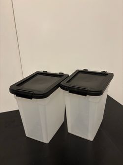 Storage Container, 2-Pack, Up to 10 lbs, Black