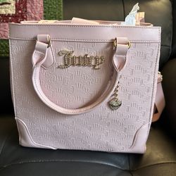 Juicy Couture pink embossed tote bag Brand New