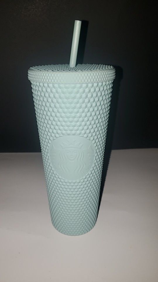 Starbucks Matte Mint Green Teal Studded Tumbler