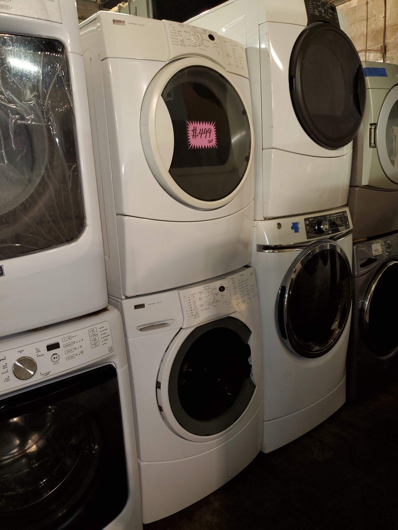 Kenmore front load washer and dryer set working perfectly
