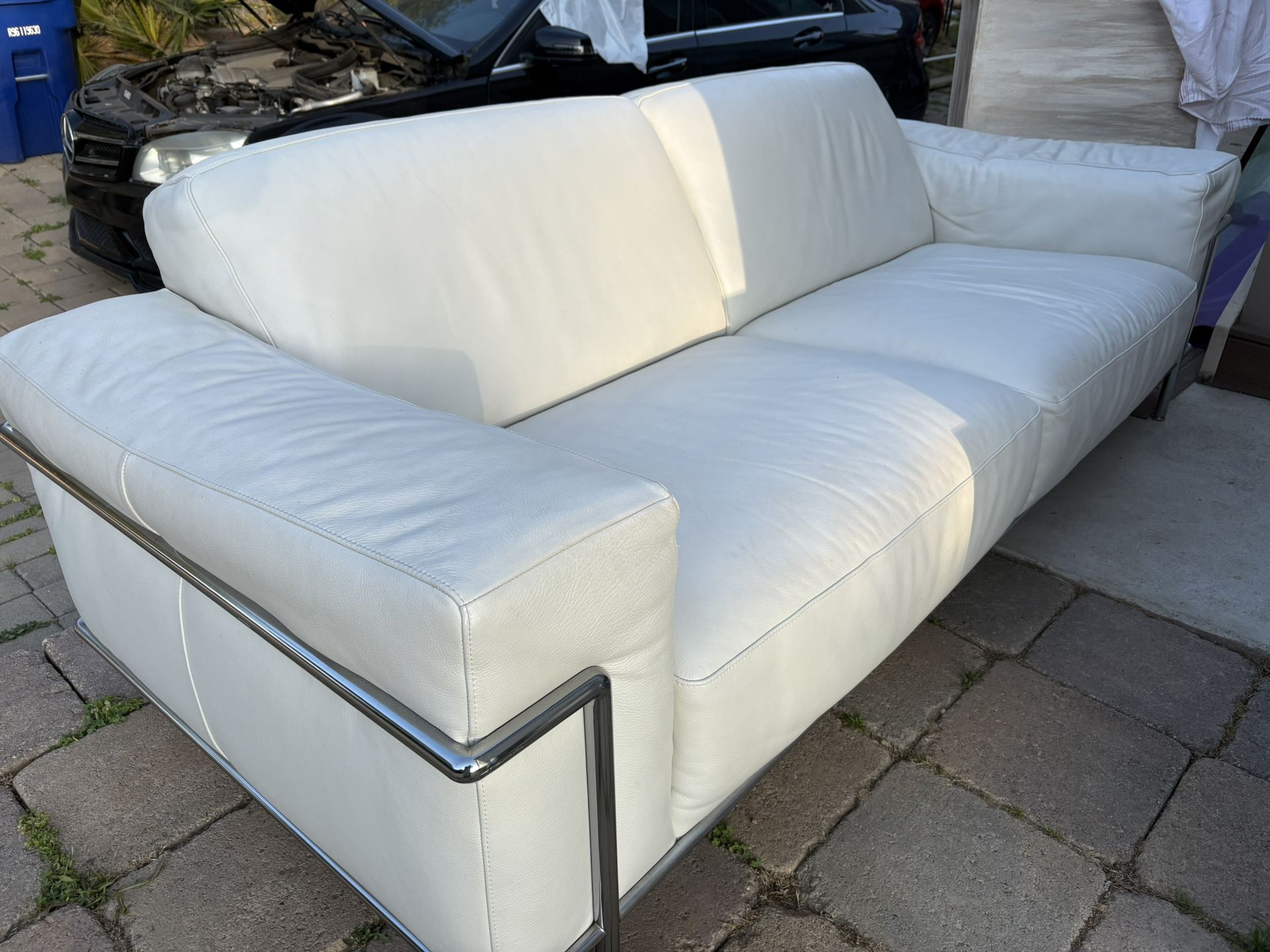 White Leather Couch