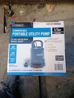 Everbilt submersible portable utility pump