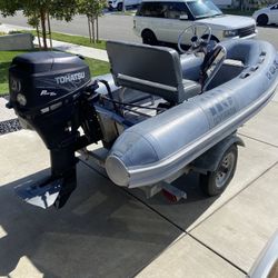 10ft Novurania Rib/tohatsu 20/ Galvanized Trailer 