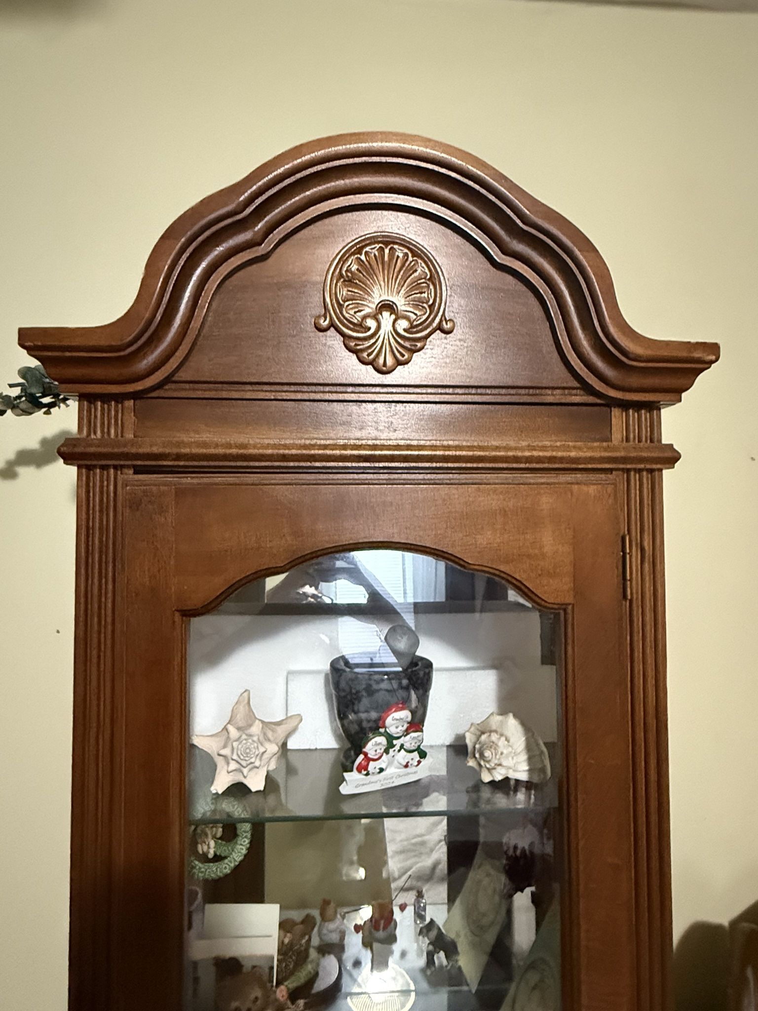 Antique Mirrored Curio Cabinet