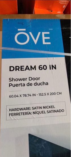 OVE Dream 60 In Shower Door Satin Nickel