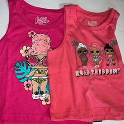 New. Girls 2pk Tank Tops. XSmall