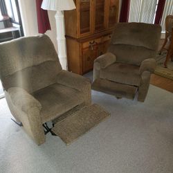 2 Recliners 55.00 Pair