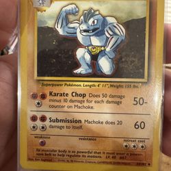 Machoke 1st Edition Shadowless Pokémon TCG Base Set 34/102 Uncommon