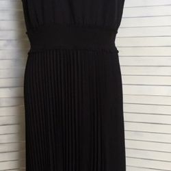 Black Pleated Dress, Medium 